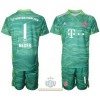 Maglia da Calcio Portiere FC Bayern Monaco Manuel Neuer 1 Alternativa 2021-22 per Bambino